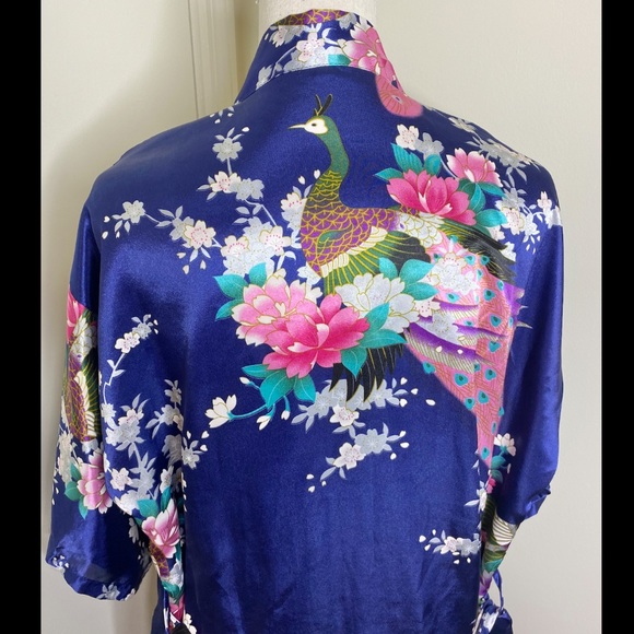 Blue Satin Robe - Picture 3 of 5